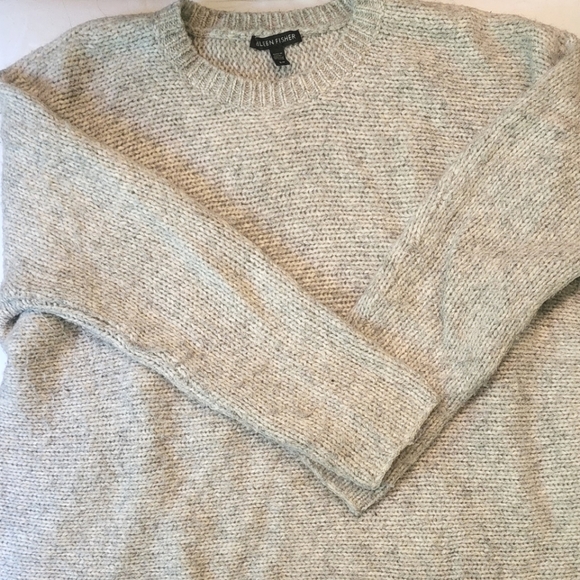 Gray Alpaca Wool EILEEN FISHER Sweater - Picture 1 of 4